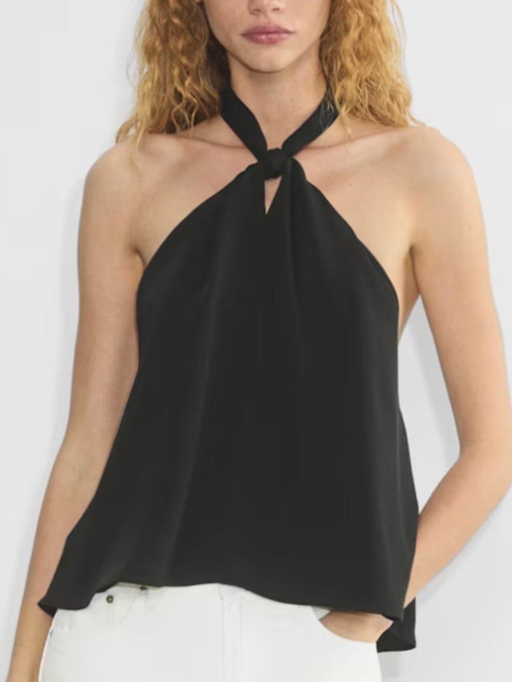 NWT Aritzia Wilfred Pink Halter Knot Talisman Top Size Small